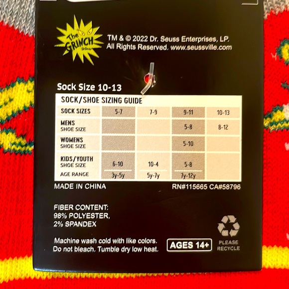 Grinch Socks Men - Picture 2 of 3